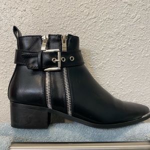 ASOS Truffle collection buckled healed booties